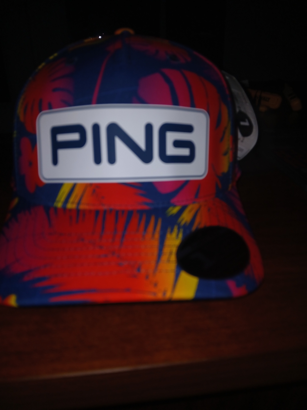 PING Multi-Color Tropical Palm Trucker Hat